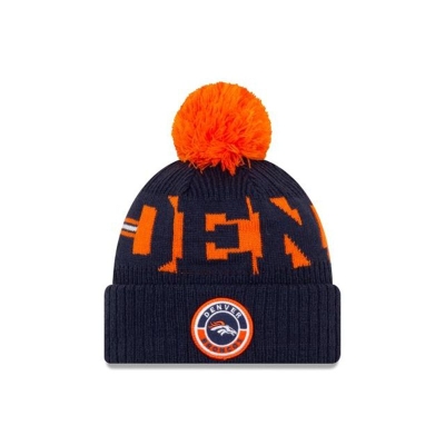 Orange Denver Broncos Hat - New Era NFL Cold Weather Sport Knit Beanie USA2039684